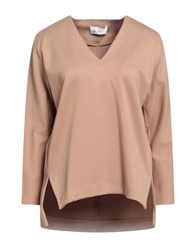 Meimeij Woman Top Camel Size 8 Viscose, Polyamide, Elastane In Brown