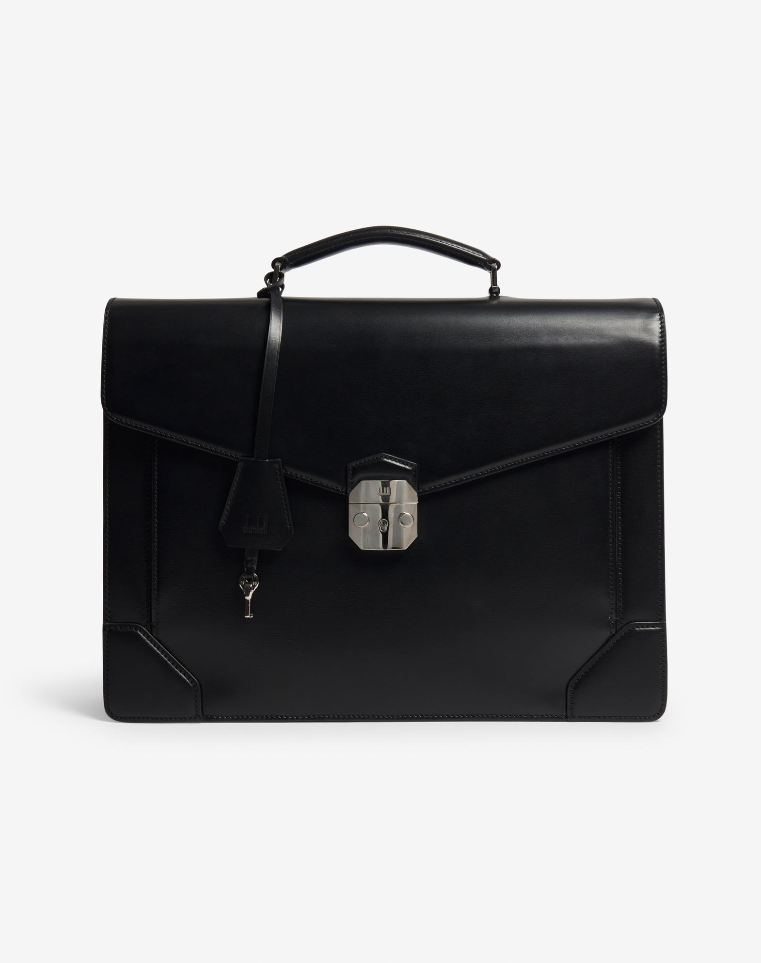 Shop Dunhill Eltham Lock Double Flap Document Case In Black