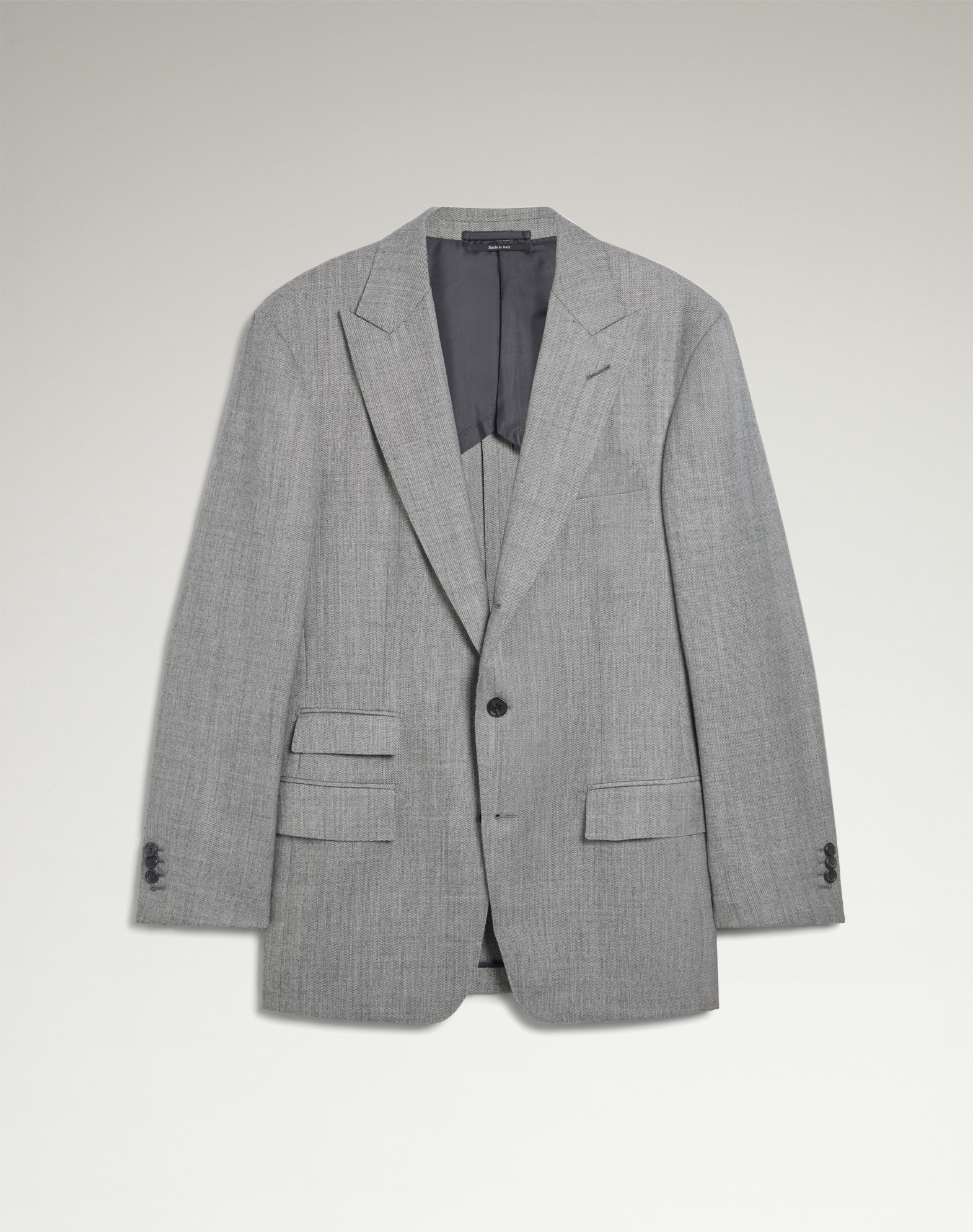 DUNHILL BOURDON WOOL SHARKSKIN SINGLE BREASTED JACKET 