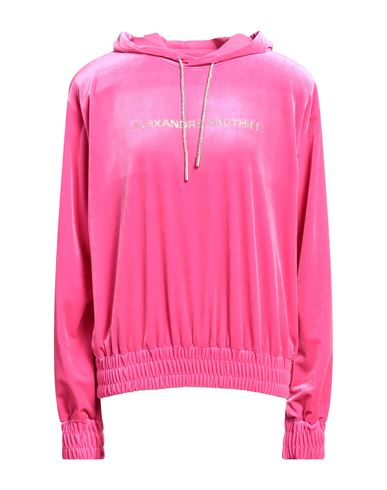Shop Alexandre Vauthier Woman Sweatshirt Fuchsia Size M Polyester, Elastane, Glass In Pink