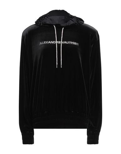Shop Alexandre Vauthier Woman Sweatshirt Black Size S Polyester, Elastane, Glass