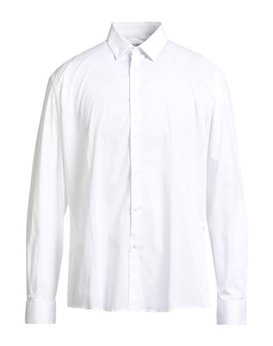 Grey Daniele Alessandrini Man Shirt White Size 16 ½ Cotton, Elastane In White
