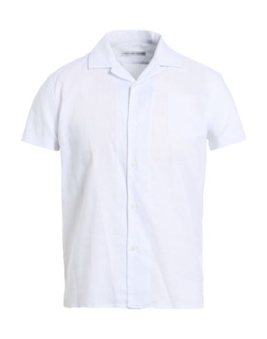 Grey Daniele Alessandrini Man Shirt White Size 15 ½ Linen, Cotton In White