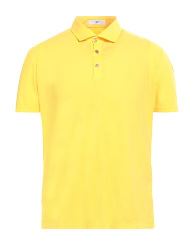Shop Pmds Premium Mood Denim Superior Man Polo Shirt Yellow Size L Polyamide, Polyester, Elastane