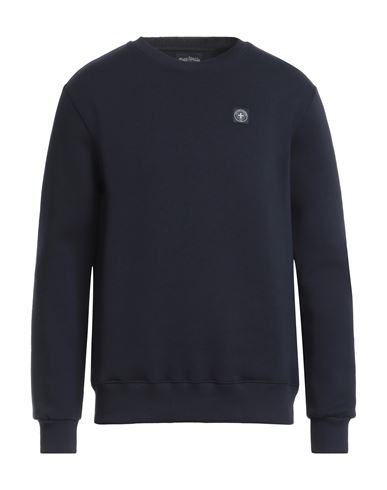Three Stroke Man Sweatshirt Midnight Blue Size Xxl Cotton, Polyester