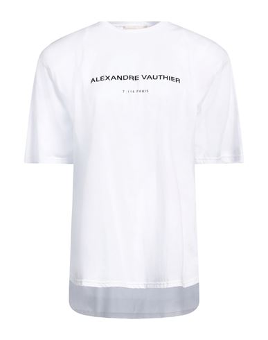 Alexandre Vauthier Woman T-shirt White Size S Cotton In Multi