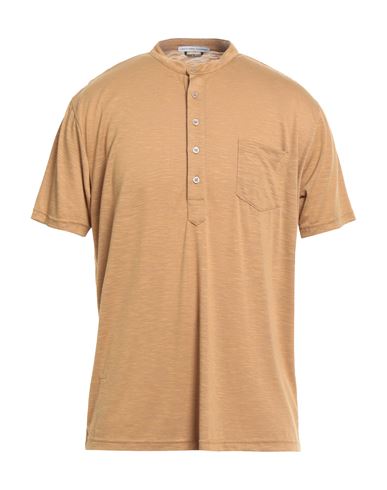 Grey Daniele Alessandrini Man T-shirt Camel Size Xxl Polyester, Viscose, Elastane In Brown