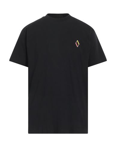 Marcelo Burlon County Of Milan Marcelo Burlon Man T-shirt Black Size S Organic Cotton, Elastane In Black
