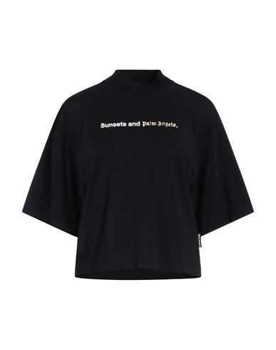 Shop Palm Angels Woman T-shirt Black Size L Organic Cotton, Elastane