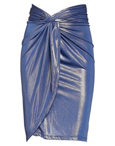Cotazur Woman Midi Skirt Blue Size S Polyester, Elastane