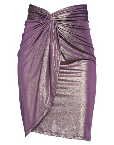Cotazur Woman Midi Skirt Purple Size S Polyester, Elastane