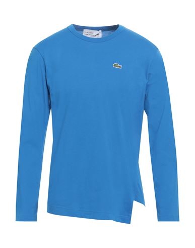 Lacoste X Comme Des Garçons Shirt Man T-shirt Bright Blue Size Xl Cotton