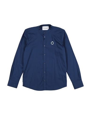 Trussardi Junior Toddler Boy Shirt Blue Size 6 Cotton In Blue