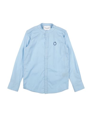 Trussardi Junior Toddler Boy Shirt Sky Blue Size 6 Cotton In Blue