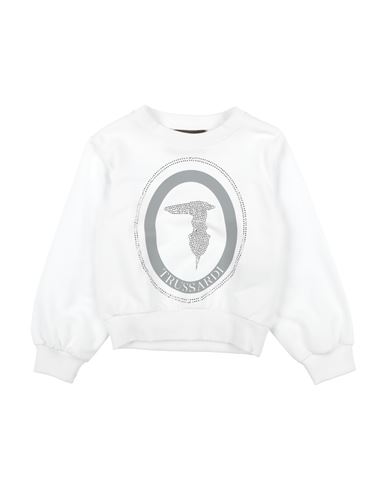 Shop Trussardi Junior Toddler Girl Sweatshirt White Size 4 Cotton, Lycra