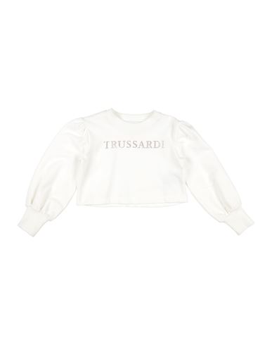 Trussardi Junior Babies'  Toddler Girl Sweatshirt Off White Size 5 Cotton In Neutral