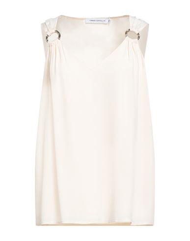Simona Corsellini Woman Top Ivory Size 6 Acetate, Silk In White