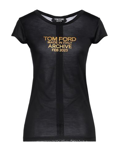 Shop Tom Ford Woman T-shirt Black Size 6 Silk