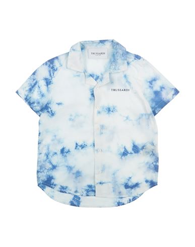 Trussardi Junior Toddler Boy Shirt Azure Size 6 Cotton In Blue