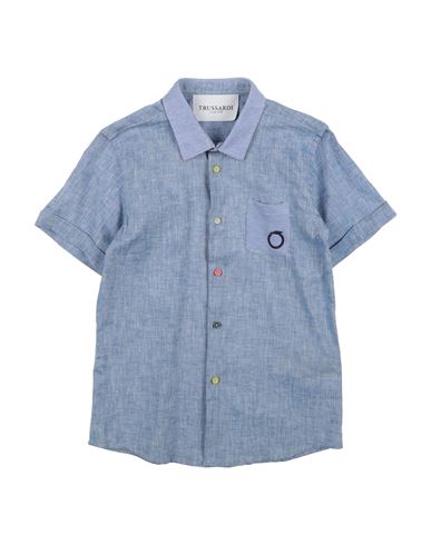 Trussardi Junior Toddler Boy Shirt Light Blue Size 6 Cotton In Blue