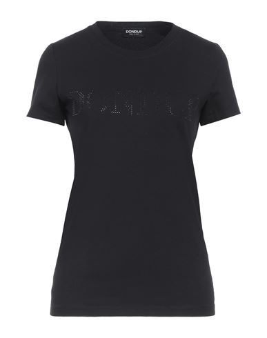 Dondup Woman T-shirt Black Size Xl Cotton, Elastane