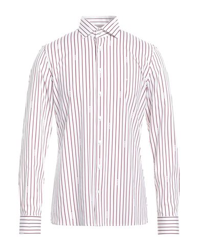 Shop Michael Kors Mens Man Shirt Burgundy Size 17 ½ Cotton, Elastane In Red