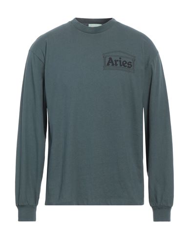 Aries Man T-shirt Dark Green Size L Cotton