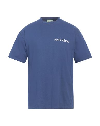 Shop Aries Man T-shirt Light Blue Size Xl Cotton