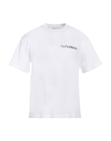 Shop Aries Man T-shirt White Size S Cotton