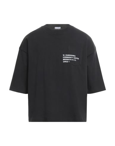 Shop Willy Chavarria Man T-shirt Black Size M Cotton