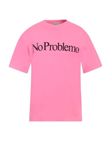 Aries Man T-shirt Fuchsia Size Xl Cotton In Pink