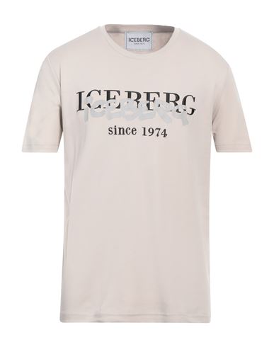 Shop Iceberg Man T-shirt Beige Size L Cotton, Polyester