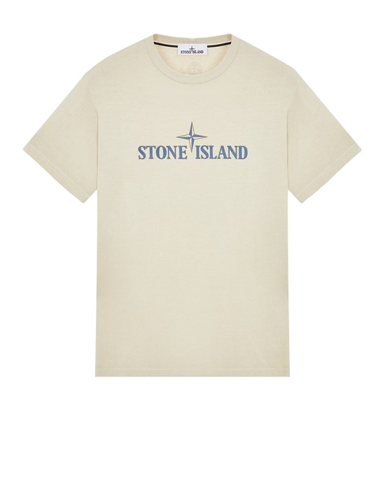 2NS80 COTTON JERSEY'INSTITUTIONAL THREE' PRINT, GARMENT DYED Short Sleeve t Shirt Stone Island