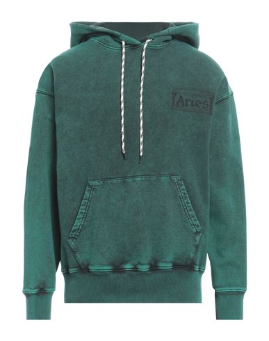 Shop Aries Man Sweatshirt Dark Green Size M Cotton