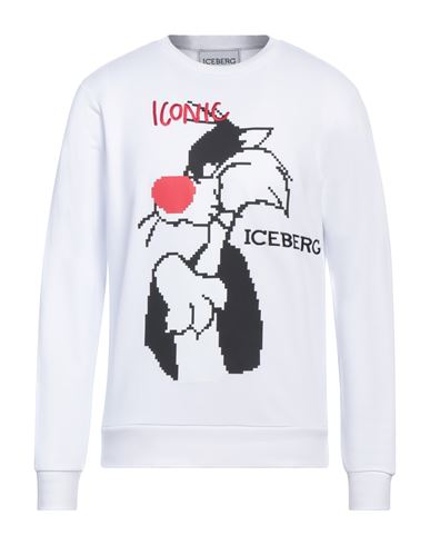 Shop Iceberg Man Sweatshirt White Size Xl Cotton, Polyester