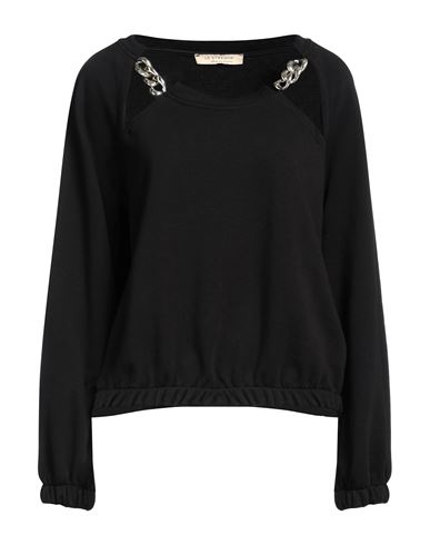Shop Le Streghe Woman Sweatshirt Black Size L Cotton, Polyester