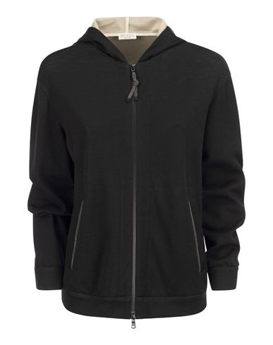 Brunello Cucinelli Sweatshirt Woman Sweatshirt Black Size Xl Cotton