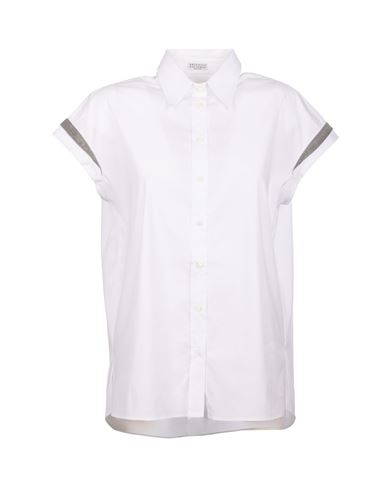 Brunello Cucinelli Shirt Woman Shirt White Size L Cotton