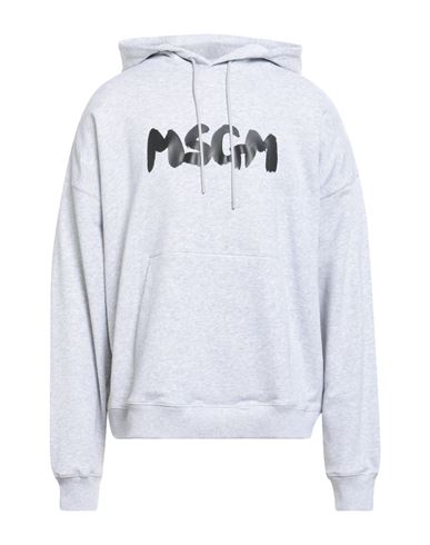 Msgm Man Sweatshirt Light Grey Size Xl Cotton In Gray