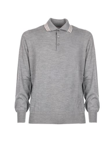 Brunello Cucinelli Polo Man Polo Shirt Grey Size 42 Wool
