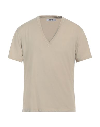 Grifoni Man T-shirt Beige Size M Cotton In Neutral