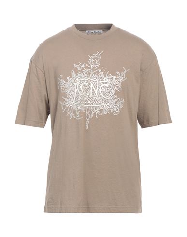 Acne Studios Man T-shirt Beige Size S Cotton In Neutral