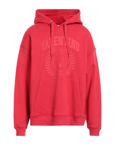 Valentino Garavani Man Sweatshirt Red Size L Cotton, Elastane