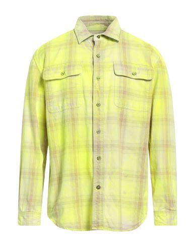 Shop Notsonormal Man Shirt Yellow Size M Cotton