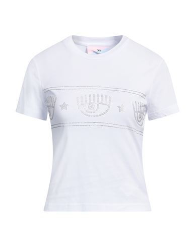 Chiara Ferragni Woman T-shirt White Size M Cotton