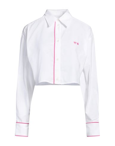 Shop Chiara Ferragni Woman Shirt White Size 6 Cotton