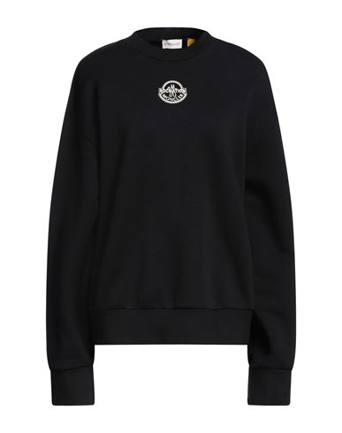 Shop Moncler Woman Sweatshirt Black Size Xl Cotton
