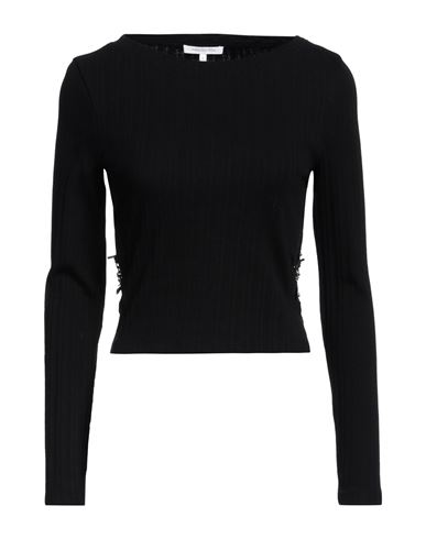 Shop Patrizia Pepe Woman T-shirt Black Size 1 Cotton, Elastane