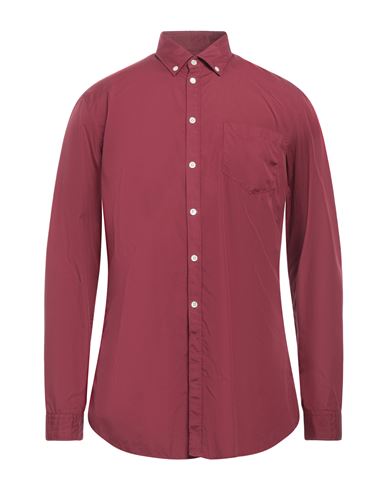 Dondup Man Shirt Garnet Size L Cotton In Burgundy