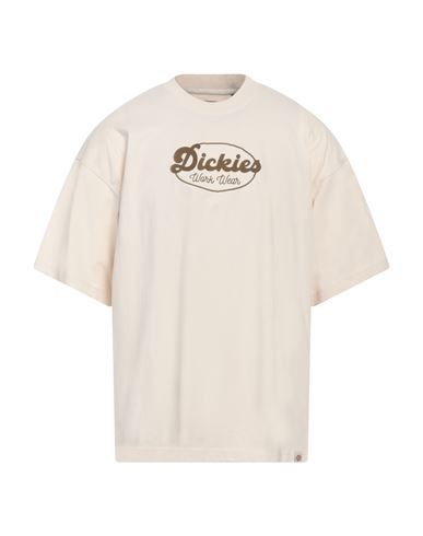 Dickies Man T-shirt Beige Size Xl Cotton, Elastane In Neutral